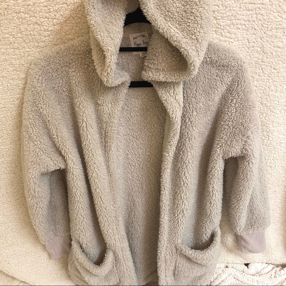 Hooded Sherpa Cardigan